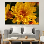 Близък план на жълта хризантема - картина пано за стена - Thumbnail 1