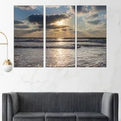 Облаци и слънце над морето - картина пано за стена - Thumbnail 2