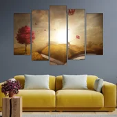 Абстракция дете и книга - картина пано за стена - Thumbnail 3