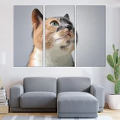 Пъстро домашно коте - картина пано за стена - Thumbnail 2