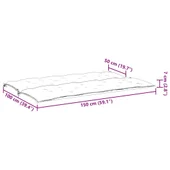 Възглавница за градинска пейка антрацит 150x(50+50)x7см оксфорд - VL315016 - Thumbnail 9