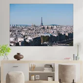 Изглед над Париж и Айфеловата кула - картина пано за стена - Thumbnail 1