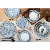 Порцеланов сервиз за хранене 24 части Сини шарки FARIKA - Thumbnail 2