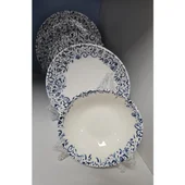 Порцеланов сервиз за хранене 24 части Сини шарки FARIKA - Thumbnail 6