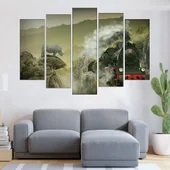 Влак и носорог -абстракция - картина пано за стена - Thumbnail 3