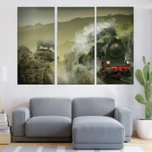 Влак и носорог -абстракция - картина пано за стена - Thumbnail 2