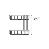 Двойна етажерка за баня с дълбоки кошнички черен мат KAPITAN - Thumbnail 2