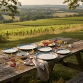 Порцеланов сервиз за хранене 24 части Водовъртеж TOPRAKSAN - Thumbnail 5