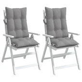 Възглавници за стол с висока облегалка 2 бр сиви Оксфорд плат - VL377605 - Thumbnail 4