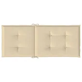 Възглавници за столове с облегалки 2 бр бежови 120x50x3 см плат - VL47542 - Thumbnail 7