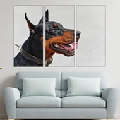 Близък кадър на доберман - картина пано за стена - Thumbnail 2