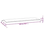 Възглавница за пейка кралско синьо 180x50x7 см Оксфорд плат - VL361631 - Thumbnail 7