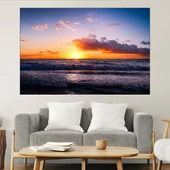 Ефектен залез в Кипърско море - картина пано за стена - Thumbnail 1
