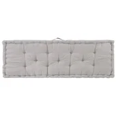 Палетна възглавница за под, памук, 120x40x7 см, сива - Thumbnail 4