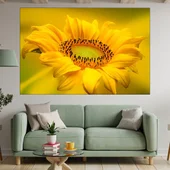 Близък план на слънчоглед - картина пано за стена - Thumbnail 1