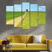 Черен път в полето - картина пано за стена - Thumbnail 3