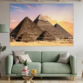 Египетските пирамиди в Гиза - картина пано за стена - Thumbnail 1