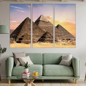 Египетските пирамиди в Гиза - картина пано за стена - Thumbnail 2