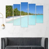 Плаж на тропически остров - картина пано за стена - Thumbnail 3