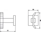 Двойна закачалка за баня Наоми ICA 2653 INTER CERAMIC - Thumbnail 2